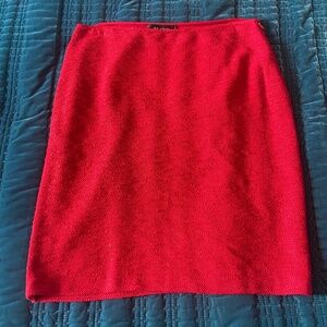 EUC St John knit pencil skirt red